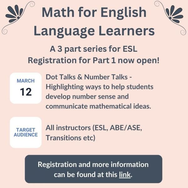 Math for English Language Learners - Dot Talks and Number Talks