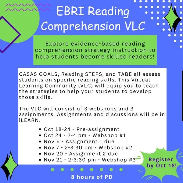 EBRI Reading Comprehension Virtual Learning Community