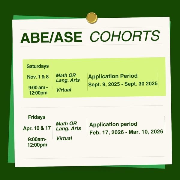 ABE/ASE Standards Prof. application open