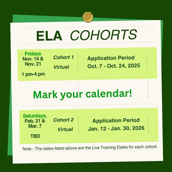 ELA Standards Prof. application open