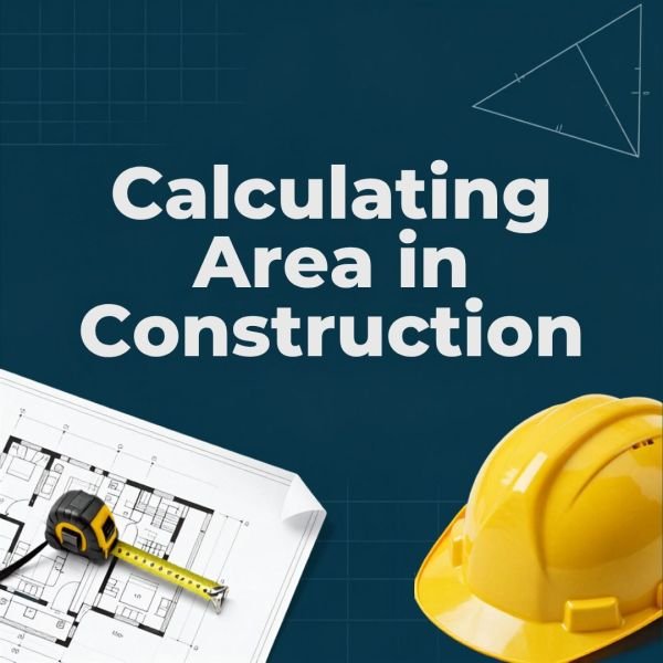Image of construction tools with the title Calculating Area in Construction